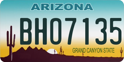 AZ license plate BHO7135