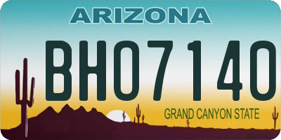 AZ license plate BHO7140
