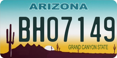 AZ license plate BHO7149
