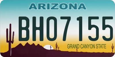 AZ license plate BHO7155