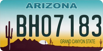 AZ license plate BHO7183