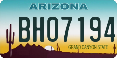 AZ license plate BHO7194
