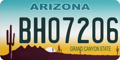 AZ license plate BHO7206