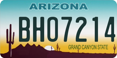AZ license plate BHO7214