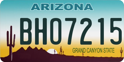 AZ license plate BHO7215