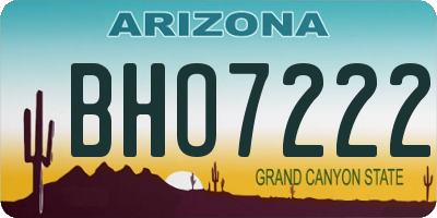 AZ license plate BHO7222