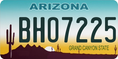 AZ license plate BHO7225