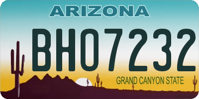 AZ license plate BHO7232