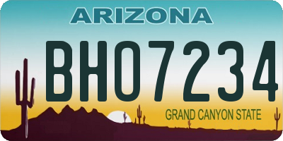 AZ license plate BHO7234