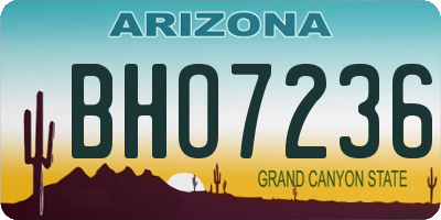 AZ license plate BHO7236