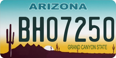 AZ license plate BHO7250