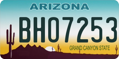 AZ license plate BHO7253
