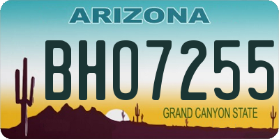 AZ license plate BHO7255