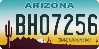 AZ license plate BHO7256