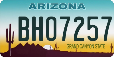 AZ license plate BHO7257