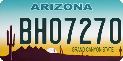 AZ license plate BHO7270