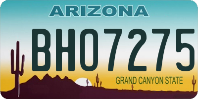 AZ license plate BHO7275