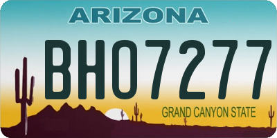 AZ license plate BHO7277