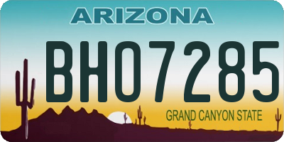 AZ license plate BHO7285