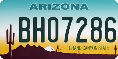 AZ license plate BHO7286