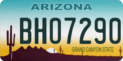 AZ license plate BHO7290