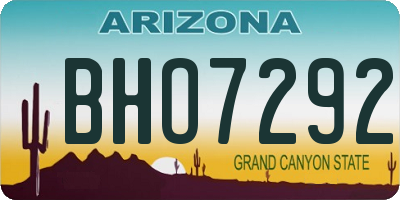 AZ license plate BHO7292