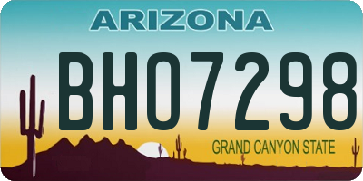 AZ license plate BHO7298