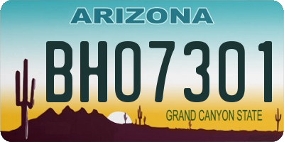 AZ license plate BHO7301