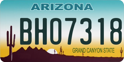 AZ license plate BHO7318