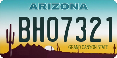 AZ license plate BHO7321