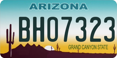 AZ license plate BHO7323