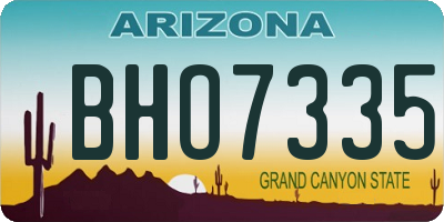 AZ license plate BHO7335