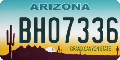 AZ license plate BHO7336