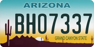 AZ license plate BHO7337