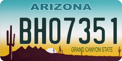 AZ license plate BHO7351