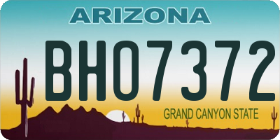 AZ license plate BHO7372