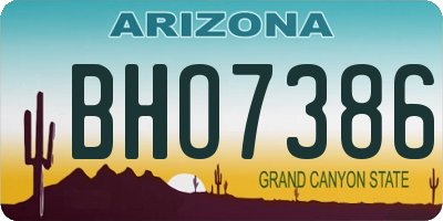 AZ license plate BHO7386