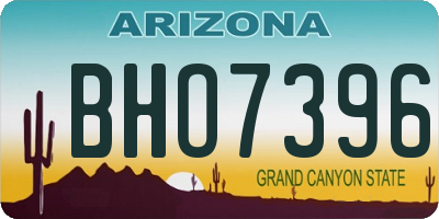AZ license plate BHO7396