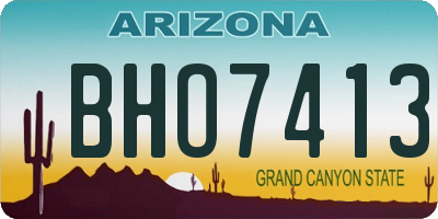AZ license plate BHO7413