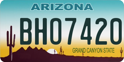 AZ license plate BHO7420