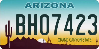 AZ license plate BHO7423