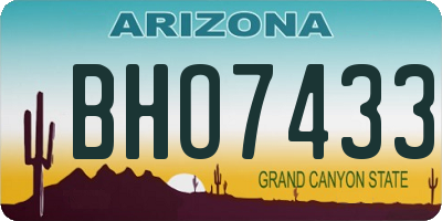 AZ license plate BHO7433