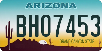 AZ license plate BHO7453