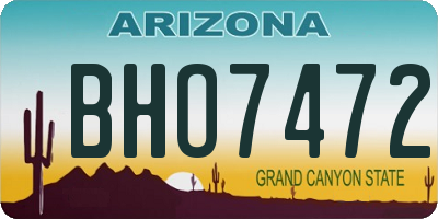 AZ license plate BHO7472