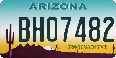 AZ license plate BHO7482