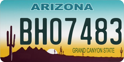 AZ license plate BHO7483