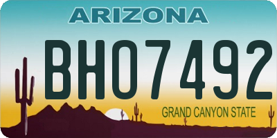 AZ license plate BHO7492