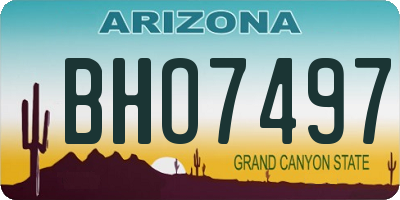 AZ license plate BHO7497