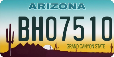 AZ license plate BHO7510