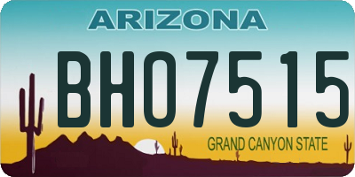 AZ license plate BHO7515